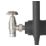 Arroll UK-10 15mm x 1/2" Brushed Nickel Angled & L/S Traditional Manual Radiator Valve & Lockshield