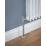 Terrier Decorative 15mm x 1/2" White/Chrome Angled & L/S Modern Thermostatic Radiator Valve & Lockshield