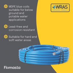 Flomasta MDPE Pipe Blue 25mm x 50m