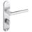Smith & Locke Asker Fire Rated WC Lever Door Handles Pair Satin Chrome