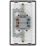 British General Evolve 45A 2-Gang 2-Pole Cooker Switch Satin Brass with LED with Black Inserts
