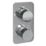 ETAL Pinto Concealed Dual Outlet Thermostatic Chrome Shower Valve With Diverter
