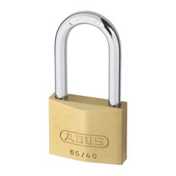 Abus Premium 65 Brass   Long Shackle  Padlock 40mm