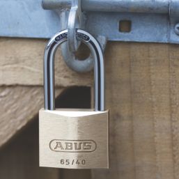Abus Premium 65 Brass   Long Shackle  Padlock 40mm