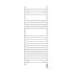 Flomasta 1200mm x 500mm 1024BTU White Flat Electric Towel Radiator