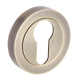 Smith & Locke  Euro Escutcheon (Single) Antique Brass 50mm