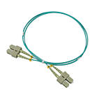 Labgear Duplex Multi Mode Green/Yellow SC- SC OM3 LSZH Fibre Optic Cable 1m