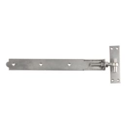 GateMate Polished Silver Straight Adjustable Band & Hooks on Plate 165mm x 18" x 450mm 2 Pack