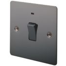 LAP  20A 1-Gang DP Control Switch Black Nickel with Neon with Black Inserts