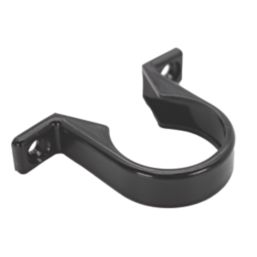 FloPlast Push-Fit Pipe Clips Black 40mm 10 Pack