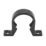 FloPlast Push-Fit Pipe Clips Black 40mm 10 Pack