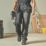 Site Kilani Womens Work Trousers Black/Grey Size 12 31" L