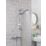 Bristan Arcus Cool Touch Rear-Fed Exposed Chrome Thermostatic Bar Mixer Shower with Adjustable Riser