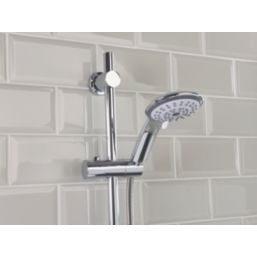 Bristan Arcus Cool Touch Rear-Fed Exposed Chrome Thermostatic Bar Mixer Shower with Adjustable Riser