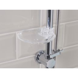 Bristan Arcus Cool Touch Rear-Fed Exposed Chrome Thermostatic Bar Mixer Shower with Adjustable Riser