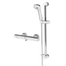 Bristan Arcus Cool Touch Rear-Fed Exposed Chrome Thermostatic Bar Mixer Shower with Adjustable Riser