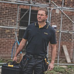 DEWALT Green Bay Polo Shirt Black Medium 39-40" Chest