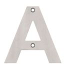 Eclipse Door Letter A Satin Stainless Steel 102mm