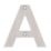 Eclipse Door Letter A Satin Stainless Steel 102mm