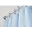 Croydex Straight Shower Curtain Rail Aluminium Chrome 1100-2600mm