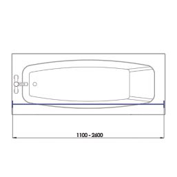 Croydex Straight Shower Curtain Rail Aluminium Chrome 1100-2600mm