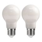 LAP  E27 A60 LED Light Bulb Milky 806lm 3.8W 2 Pack