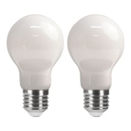 LAP  E27 A60 LED Light Bulb Milky 806lm 3.8W 2 Pack