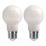 LAP  E27 A60 LED Light Bulb Milky 806lm 3.8W 2 Pack