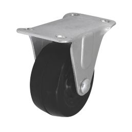 Essentials Heavy Duty Fixed Castor 50mm Black