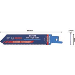 Bosch Expert S522EHM Sheet Stainless Steel Reciprocating Saw Blade 115mm