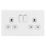 Arlec  13A 2-Gang SP Switched Socket White  with Colour-Matched Inserts