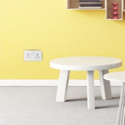 Arlec  13A 2-Gang SP Switched Socket White  with Colour-Matched Inserts