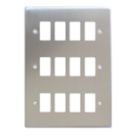 Varilight PowerGrid 12-Module Grid Faceplate Brushed Steel