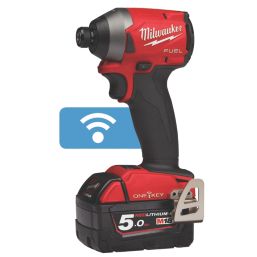 Milwaukee M18 ONEPP2A2-502X FUEL 18V 2 x 5.0Ah Li-Ion RedLithium Brushless Cordless One-Key Percussion Drill & Impact Driver Twin Pack