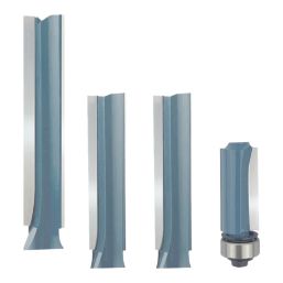 Erbauer 1/2 & 1/4" Shank Kitchen Fitters Router Set 4 Pcs