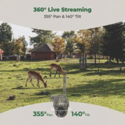 Reolink Keen Ranger PT K2K4GPTSM64-UK Solar-Powered Black & Green Wireless 2K Indoor & Outdoor Dome 4G Pan & Tilt Trail Camera