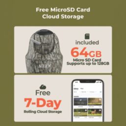 Reolink Keen Ranger PT K2K4GPTSM64-UK Solar-Powered Black & Green Wireless 2K Indoor & Outdoor Dome 4G Pan & Tilt Trail Camera