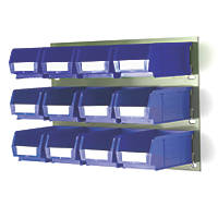 TC2 12 PC Wall Mountable Storage Kit 2 - 12 x TC2 Bins Blue