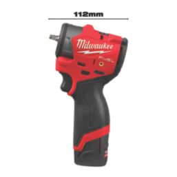 Milwaukee M12 FSCIWF14-252X FUEL 12V 2 x 30Wh Li-Ion RedLithium Brushless Cordless Impact Wrench