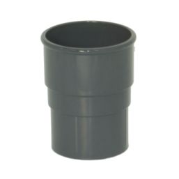 FloPlast  Round Downpipe Socket Anthracite Grey 68mm