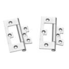 Smith & Locke Polished Chrome  Flush Hinges 100mm x 59.5mm 2 Pack