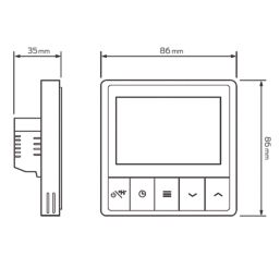 JG Underfloor JGSTATRF4W JG UFH 240V Wired RF Programmable Thermostat  White 240V