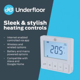 JG Underfloor JGSTATRF4W JG UFH 240V Wired RF Programmable Thermostat  White 240V