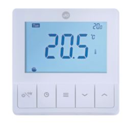 JG Underfloor JGSTATRF4W JG UFH 240V Wired RF Programmable Thermostat  White 240V