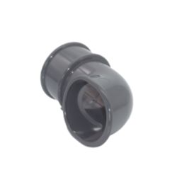 FloPlast MiniFlo Round Downpipe Shoe Anthracite Grey 50mm