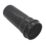 FloPlast  Push-Fit Single Socket Soil Pipe Black 110mm x 3m