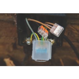 Raytech Pascal 6 2-Entry 3-Pole IPX8 Mini Gel Connector Covers Clear 2 Pack