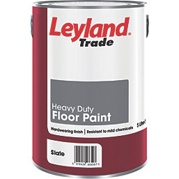 Leyland Trade Heavy Duty Floor Paint Slate 5Ltr