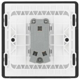 British General Evolve 20A 16AX 1-Gang 2-Way Light Switch  Black Chrome