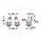 Grohe Pillar Unions Chrome